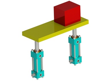 Khi tải trọng đặt lệch gây mất đồng tốc xi lanh