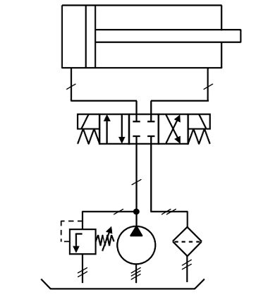 Sơ đồ thủy lực thể hiện vị trí ống